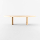Bàn ăn Albertine Oval Oak Wood and Unlacquered Brass